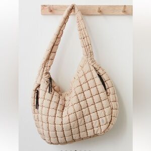 FP Movement by Free People Quilted Cream Hobo Bag
